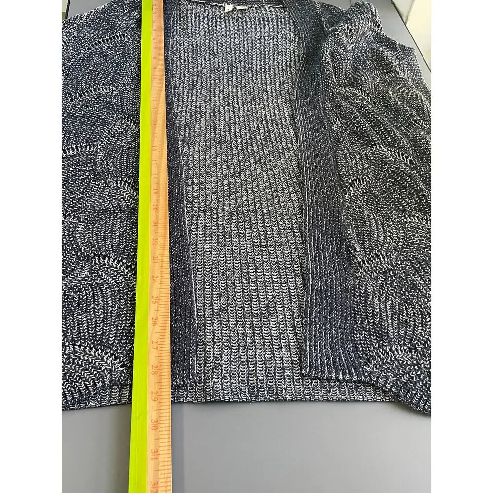 Anthropologie Moth Blue Open Front Sleeveless Sweater Vest Oversized Size Medium